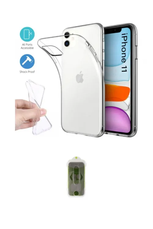ieg™ iPhone 11 Kılıf Zirve Doku - Siyah Joko Magic 5D Hayalet Cam