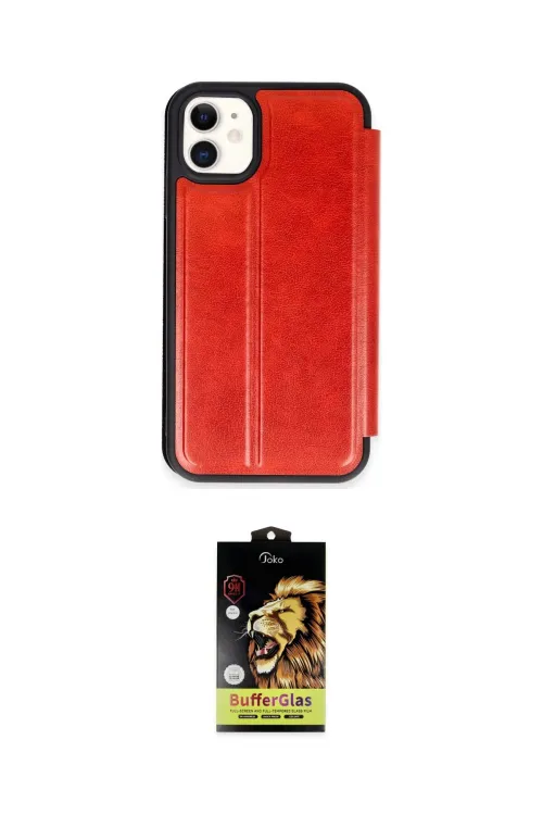 ieg™ iPhone 11 Kılıf Zirve Yansıma Serisi - Siyah Buffer Cam Ekran Koruyucu