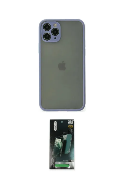 ieg™ iPhone 11 Pro Kılıf Ahenk Çizgi Serisi - Şeffaf 360 Full Body Arka Koruyucu