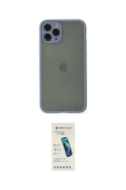 ieg™ iPhone 11 Pro Kılıf Ahenk Çizgi Serisi - Şeffaf Pasifik Cam Ekran Koruyucu