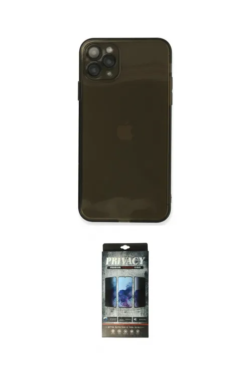 ieg™ iPhone 11 Pro Kılıf Ahenk Doku - Siyah 34D Hayalet Izgaralı Cam
