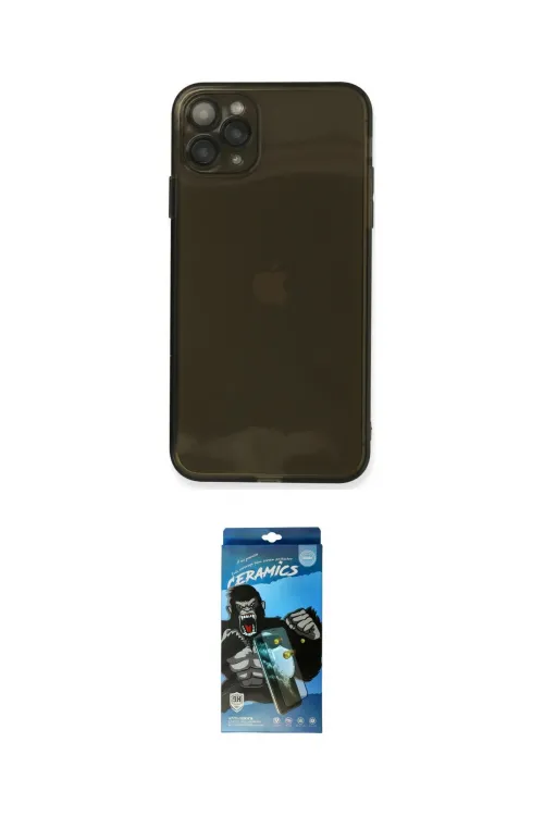 ieg™ iPhone 11 Pro Kılıf Ahenk Doku - Siyah 34D Izgaralı Cam