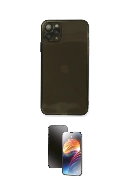 ieg™ iPhone 11 Pro Kılıf Ahenk Doku - Siyah 3D Antistatik Mat Seramik Nano Ekran Koruyucu
