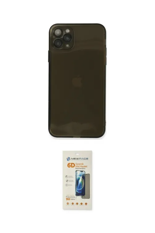 ieg™ iPhone 11 Pro Kılıf Ahenk Doku - Siyah 6D Mat Seramik Hayalet Nano Ekran Koruyucu