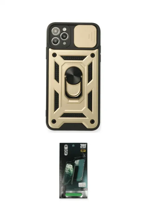 ieg™ iPhone 11 Pro Kılıf Ahenk Klasik - Siyah 360 Mat Full Body Arka Koruyucu