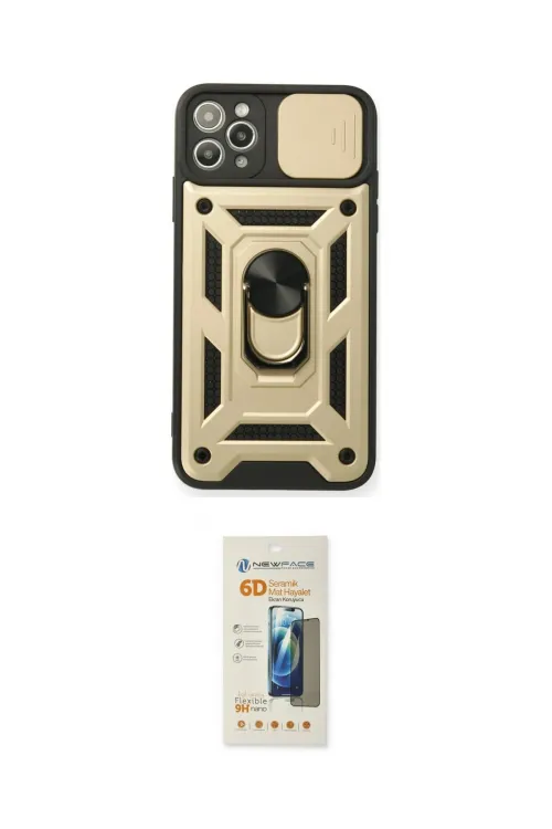 ieg™ iPhone 11 Pro Kılıf Ahenk Klasik - Siyah 6D Mat Seramik Hayalet Nano Ekran Koruyucu