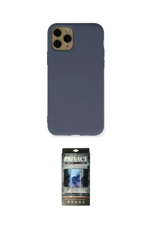 ieg™ iPhone 11 Pro Kılıf Ahenk Serisi - Siyah 34D Hayalet Izgaralı Cam