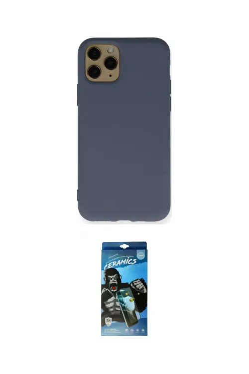 ieg™ iPhone 11 Pro Kılıf Ahenk Serisi - Siyah 34D Izgaralı Cam