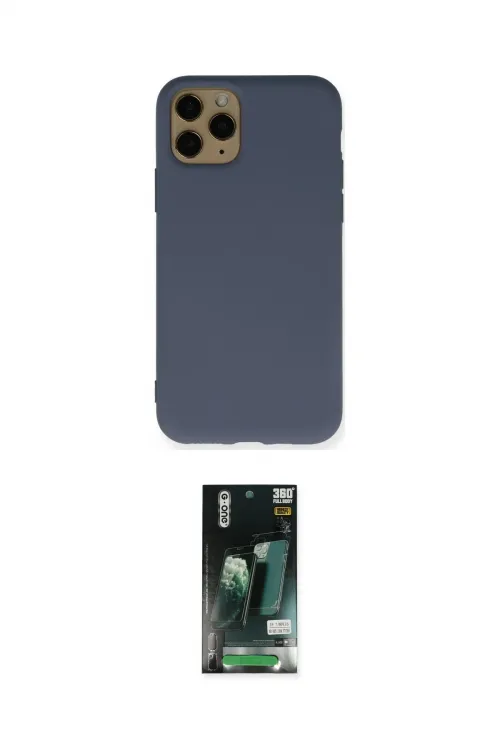 ieg™ iPhone 11 Pro Kılıf Ahenk Serisi - Siyah 360 Mat Full Body Arka Koruyucu