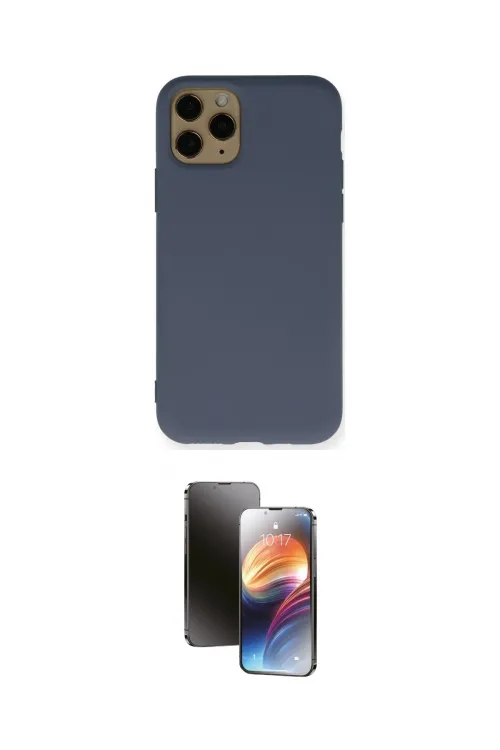 ieg™ iPhone 11 Pro Kılıf Ahenk Serisi - Siyah 3D Antistatik Mat Seramik Nano Ekran Koruyucu
