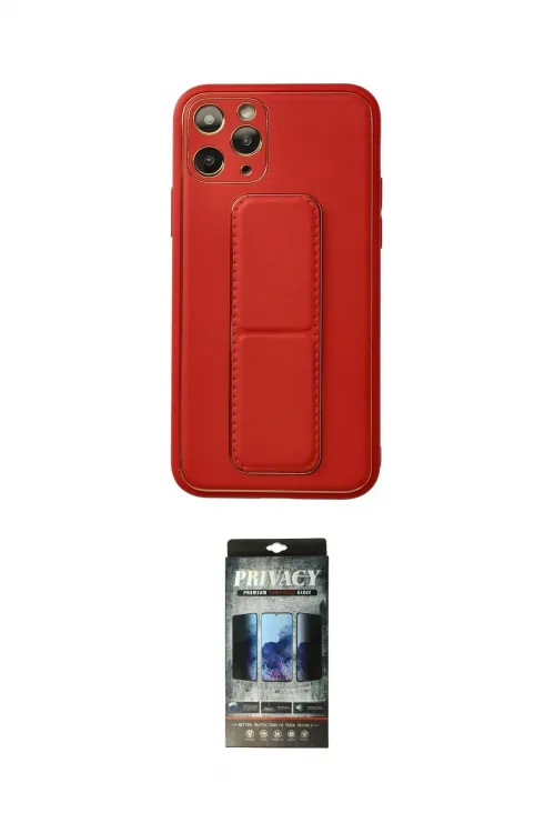 ieg™ iPhone 11 Pro Kılıf Akış Doku - Siyah 34D Hayalet Izgaralı Cam