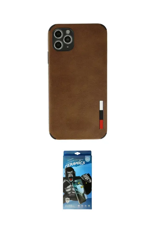 ieg™ iPhone 11 Pro Kılıf Doruk Asil Koleksiyonu - Siyah 34D Izgaralı Cam