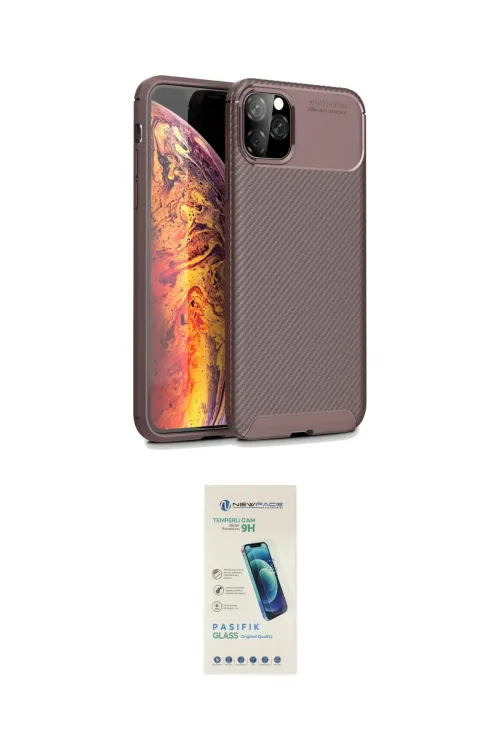 ieg™ iPhone 11 Pro Kılıf Eksen Form Prime - Şeffaf Pasifik Cam Ekran Koruyucu