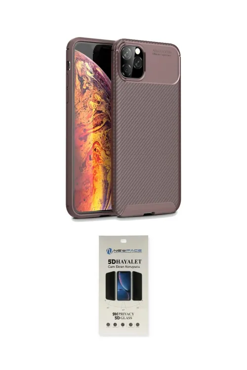 ieg™ iPhone 11 Pro Kılıf Eksen Form Prime - Siyah 5D Hayalet Cam Ekran Koruyucu