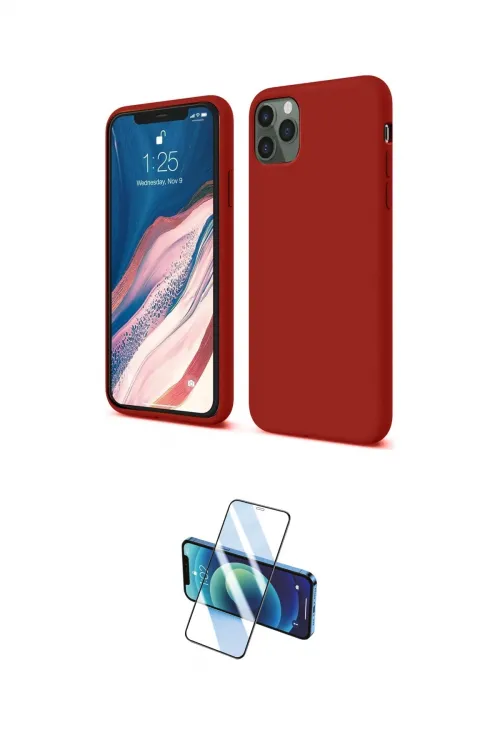 ieg™ iPhone 11 Pro Kılıf Kozmos Yansıma Özel Seri - Siyah 3D Antistatik Cam Ekran Koruyucu