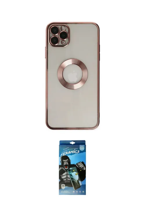 ieg™ iPhone 11 Pro Kılıf Pusula Form - Siyah 34D Izgaralı Cam