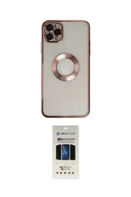 ieg™ iPhone 11 Pro Kılıf Pusula Form - Siyah 5D Hayalet Cam Ekran Koruyucu