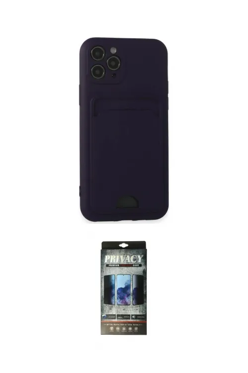 ieg™ iPhone 11 Pro Kılıf Vadi Çizgi Prime - Siyah 34D Hayalet Izgaralı Cam