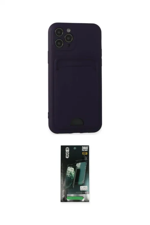 ieg™ iPhone 11 Pro Kılıf Vadi Çizgi Prime - Siyah 360 Mat Full Body Arka Koruyucu