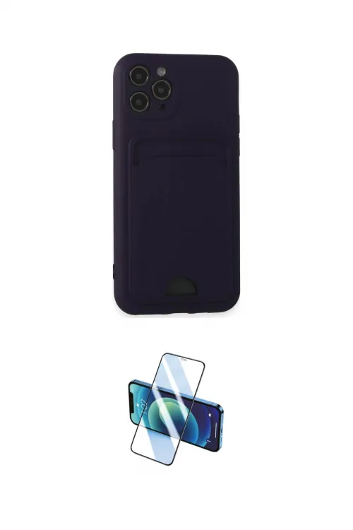 ieg™ iPhone 11 Pro Kılıf Vadi Çizgi Prime - Siyah 3D Antistatik Cam Ekran Koruyucu