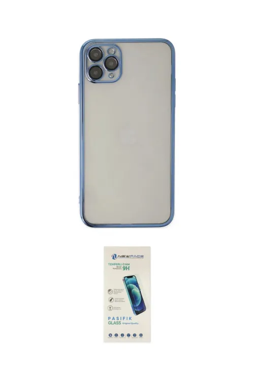 ieg™ iPhone 11 Pro Kılıf Vadi Minimal - Şeffaf Pasifik Cam Ekran Koruyucu