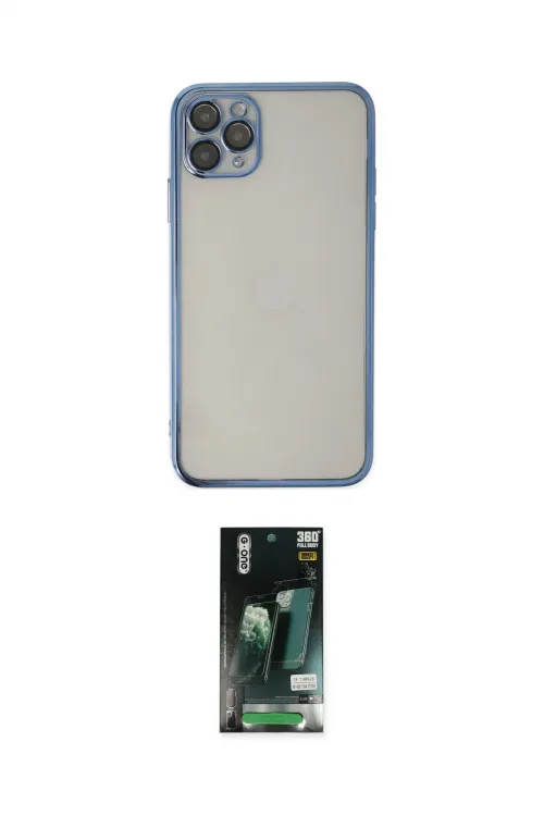 ieg™ iPhone 11 Pro Kılıf Vadi Minimal - Siyah 360 Mat Full Body Arka Koruyucu