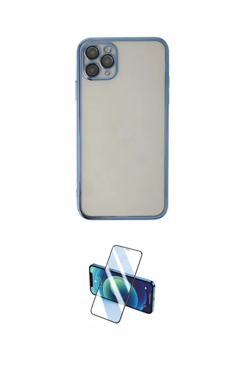 ieg™ iPhone 11 Pro Kılıf Vadi Minimal - Siyah 3D Antistatik Cam Ekran Koruyucu