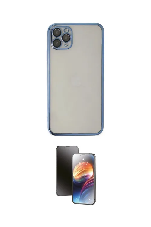 ieg™ iPhone 11 Pro Kılıf Vadi Minimal - Siyah 3D Antistatik Mat Seramik Nano Ekran Koruyucu