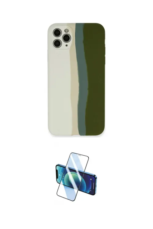 ieg™ iPhone 11 Pro Kılıf Yadigar Çizgi - Siyah 3D Antistatik Cam Ekran Koruyucu