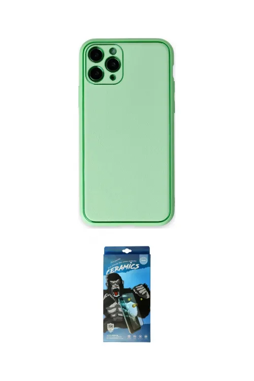 ieg™ iPhone 11 Pro Kılıf Yadigar Klasik - Siyah 34D Izgaralı Cam