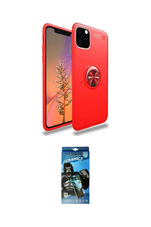 ieg™ iPhone 11 Pro Kılıf Yankı Form Prime - Siyah 34D Izgaralı Cam