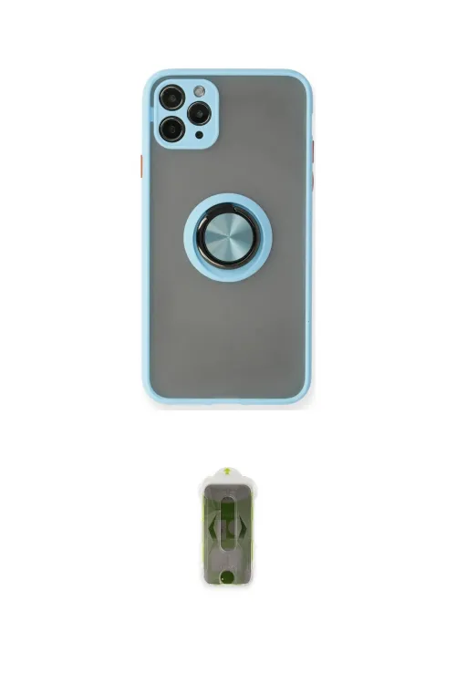 ieg™ iPhone 11 Pro Kılıf Yörünge Çizgi - Siyah Joko Magic 5D Hayalet Cam