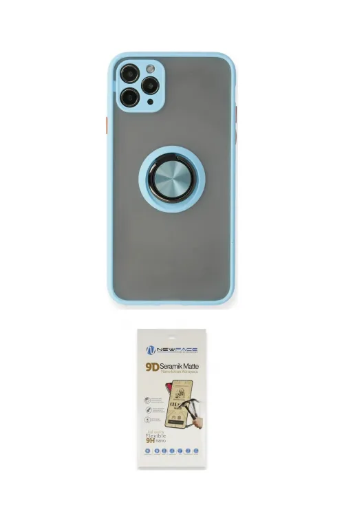 ieg™ iPhone 11 Pro Kılıf Yörünge Çizgi - Siyah Mat Seramik Nano Ekran Koruyucu