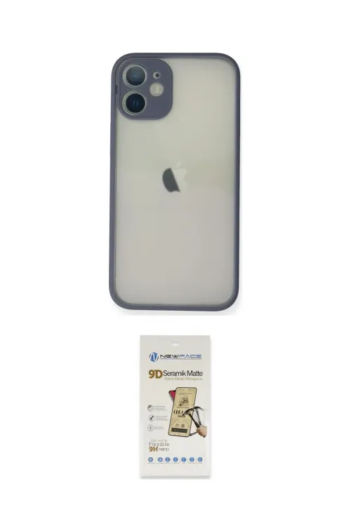 ieg™ iPhone 11 Pro Max Kılıf Ahenk Çizgi Serisi - Siyah Mat Seramik Nano Ekran Koruyucu