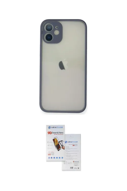 ieg™ iPhone 11 Pro Max Kılıf Ahenk Çizgi Serisi - Siyah Seramik Nano Ekran Koruyucu