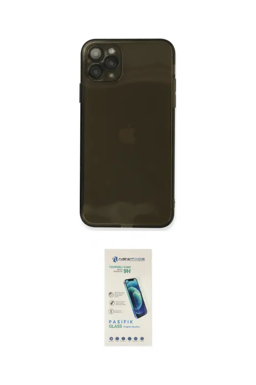 ieg™ iPhone 11 Pro Max Kılıf Ahenk Doku - Şeffaf Pasifik Cam Ekran Koruyucu