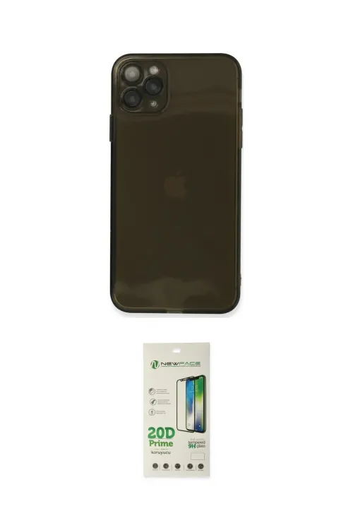 ieg™ iPhone 11 Pro Max Kılıf Ahenk Doku - Siyah 20D Premium Cam Ekran Koruyucu