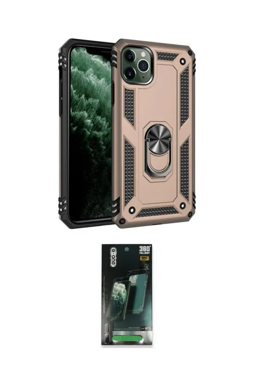 ieg™ iPhone 11 Pro Max Kılıf Ahenk Klasik Koleksiyonu - Şeffaf 360 Full Body Arka Koruyucu