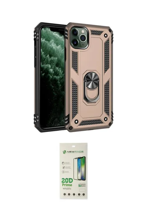 ieg™ iPhone 11 Pro Max Kılıf Ahenk Klasik Koleksiyonu - Siyah 20D Premium Cam Ekran Koruyucu