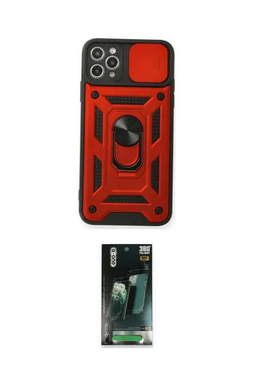 ieg™ iPhone 11 Pro Max Kılıf Ahenk Klasik - Şeffaf 360 Full Body Arka Koruyucu