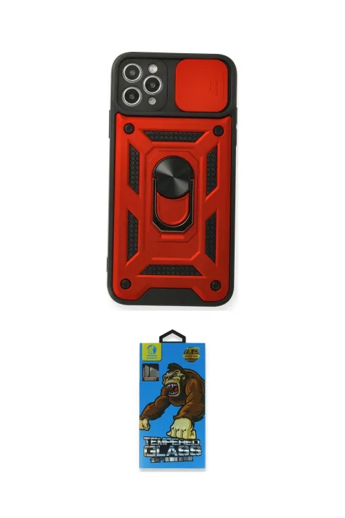 ieg™ iPhone 11 Pro Max Kılıf Ahenk Klasik - Siyah 18D Cam Ekran Koruyucu