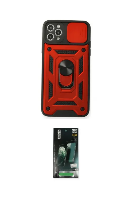 ieg™ iPhone 11 Pro Max Kılıf Ahenk Klasik - Siyah 360 Mat Full Body Arka Koruyucu