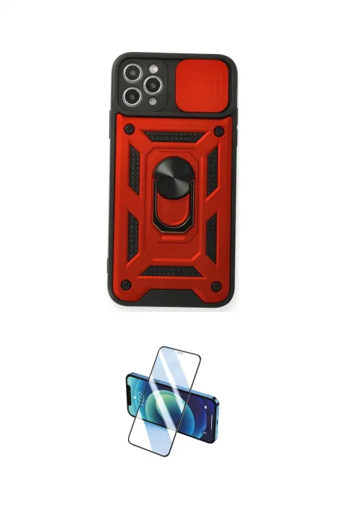 ieg™ iPhone 11 Pro Max Kılıf Ahenk Klasik - Siyah 3D Antistatik Seramik Nano Ekran Koruyucu