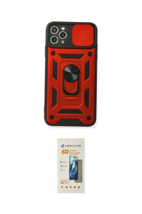 ieg™ iPhone 11 Pro Max Kılıf Ahenk Klasik - Siyah 6D Mat Seramik Hayalet Nano Ekran Koruyucu