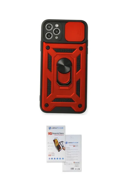 ieg™ iPhone 11 Pro Max Kılıf Ahenk Klasik - Siyah Seramik Nano Ekran Koruyucu