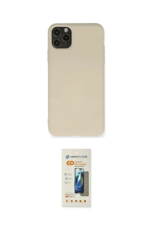 ieg™ iPhone 11 Pro Max Kılıf Ahenk Serisi - Siyah 6D Mat Seramik Hayalet Nano Ekran Koruyucu