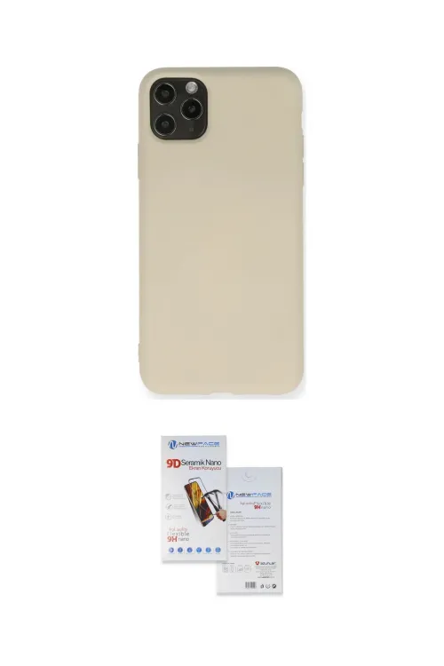 ieg™ iPhone 11 Pro Max Kılıf Ahenk Serisi - Siyah Seramik Nano Ekran Koruyucu
