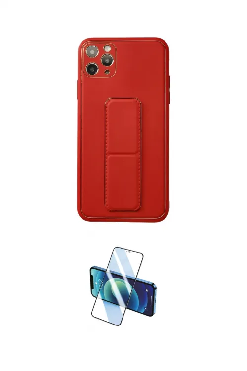 ieg™ iPhone 11 Pro Max Kılıf Akış Doku - Siyah 3D Antistatik Cam Ekran Koruyucu