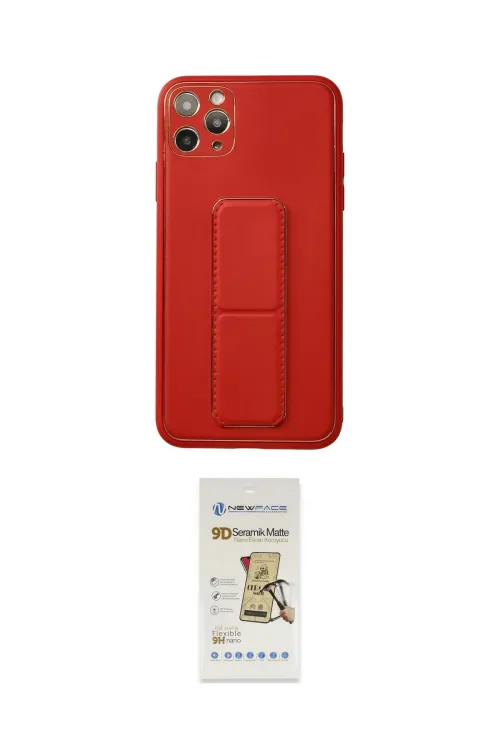 ieg™ iPhone 11 Pro Max Kılıf Akış Doku - Siyah Mat Seramik Nano Ekran Koruyucu