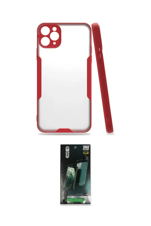 ieg™ iPhone 11 Pro Max Kılıf Atlas Asil Serisi - Şeffaf 360 Full Body Arka Koruyucu